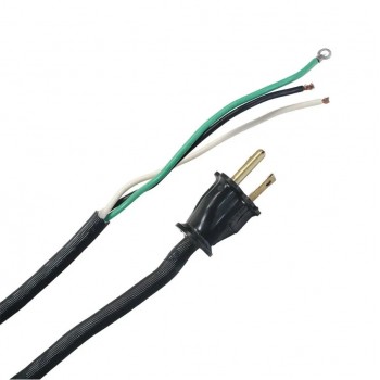 3C/16 AWG Pigtail AC Power Cord to NEMA 5-15R Male Plug - 4 feet (1.24 m)