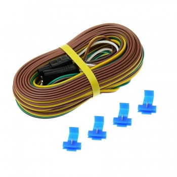 Faisceau de câblage à 4 voies avec fil de mise à la terre pour remorque - 18 AWG - 6,1 m