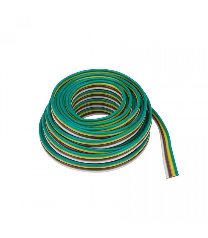 Câble de 4 fils pour lumières de remorque - 7.62 m - 14 AWG