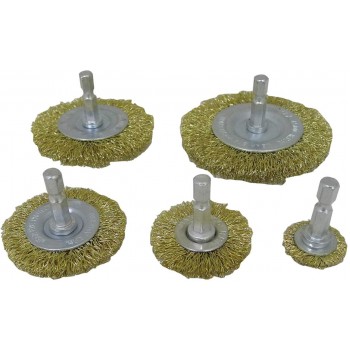 ROK Ensemble de 5 brosses métalliques en laiton
