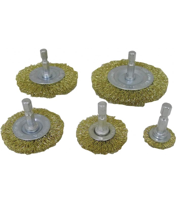 ROK Ensemble de 5 brosses métalliques en laiton