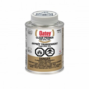 Oatey Apprêt pour tuyaux et raccords CPVC et PVC 236 ml, bouchon à vis, transparent