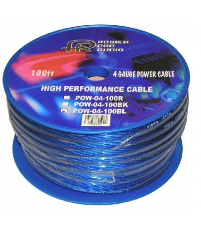 Fil multibrin CCA pour amplificateur - 4 AWG - Bleu - Vendu au mètre