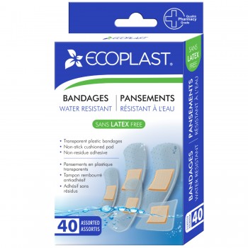 Ecoplast Assorted Transparent Bandages – 40 pcs
