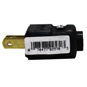 Leviton NEMA 1-15P Polarized End Plug - 2 Pole - 15A - 125V - Black