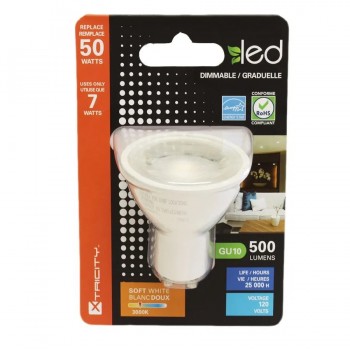 Xtricity Ampoule DEL graduelle - 120V - 7W - GU10 - 3000K