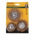 ToolTech Brosses circulaires en fil d'acier - Paquet de 3