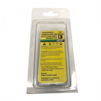 Workbench Brosse à bout en coupe métallique ondulée, tige de 1 po, 1/4 po