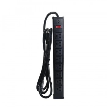 Barre de surtension à 8 prises - 125 V - 450 joules - 15 A - Noir - 35 cm