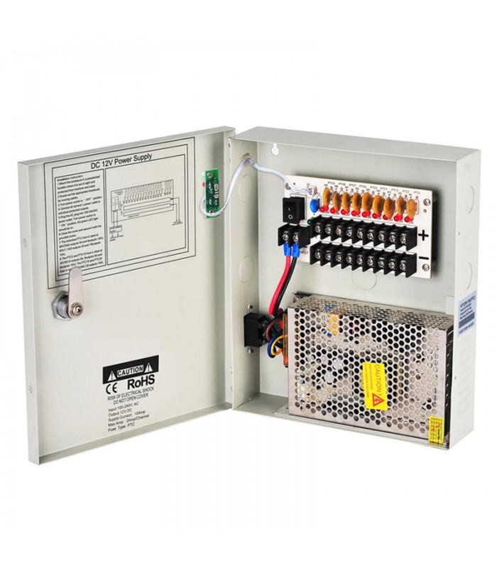 9 Port 12V 10A cUL Listed Power Box