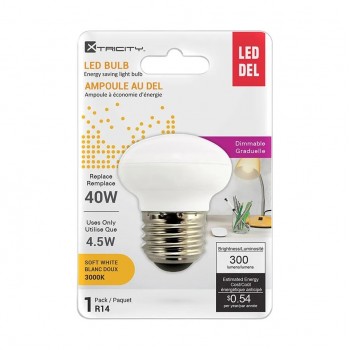 Xtricity Ampoule DEL R14 - 120 V - 4.5 W - E26- 3000K
