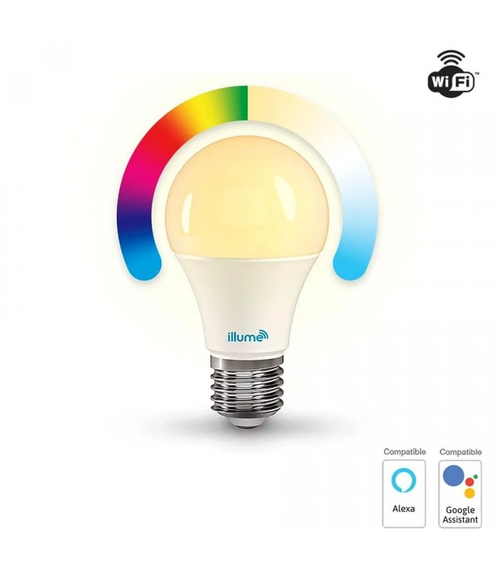 Ampoule intelligente WiFi A19 - 100V/132V - 8W - E26 - Blanc et RVB Ampoule intelligente WiFi A19 - 100V/132V - 8W - E26 - Blanc et RVB