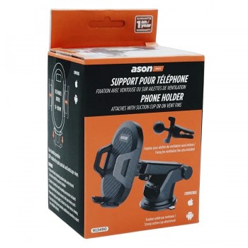 Support pour téléphone Ason Tech avec ventouse et fixation de grille