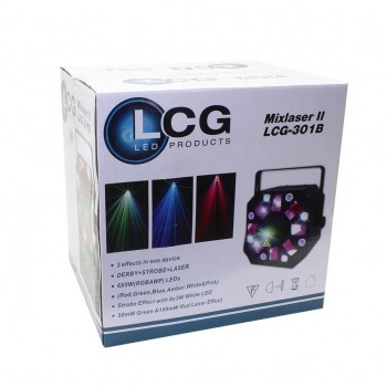 Projecteur à effets de lumière - Derby/Stroboscopique/Laser - RVB