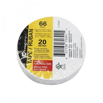 Xtricity Ruban électrique en vinyle - 18 mm x 20 m - Blanc