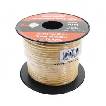 RedLink Stranded Copper Wire - 1C/14 AWG - Yellow - 30 m