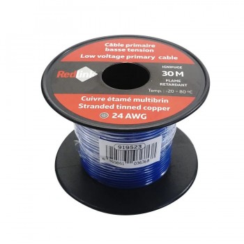 RedLink Stranded Tinned Copper Wire - 1C/24 AWG - Blue - 30 m