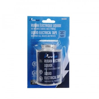 PureVolt Quick Drying Liquid Electrical Tape with Brush - Black - 125 ml