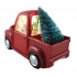 Ason Decor LED Illuminated Vintage Truck with Santa Claus in a Swirling Snow Effect