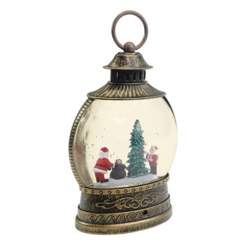 Ason Decor LED Illuminated Snowglobe - Santa and Mrs. Claus with Gifts and Tree