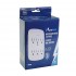 PureVolt 6-Outlet Wall Adapter with Surge Protector - 735 Joules - 15 A - White