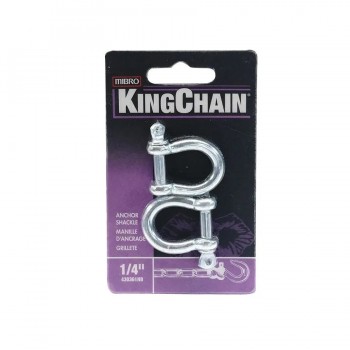 Anchor Shackle with Pin - 1/4 in. - 220 lbs Capacity - Pack of 2