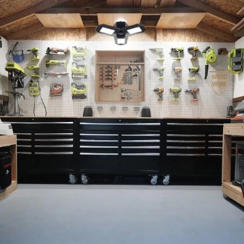 Ason Decor Luminaire de garage DEL haute intensité à 3 ailerons ajustables - 80 W - 6500 K