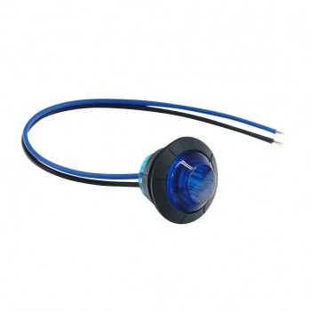 PureVolt Miniature LED Clearance Light with Lead Wires - 3/4 in - Blue - 5-Pack