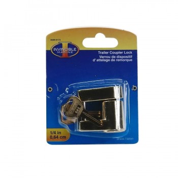 Trailer Coupler Lock - Brass - 2 keys - 6.4 mm (1/4 in.)