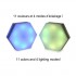 Xtreme Lumière DEL tactile adhésive hexagonale - 7.5 cm - Multicolore - Paquet de 2