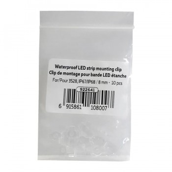 Ason Decor Single Screw Mounting Clip for Waterproof LED Strip - 8 mm - 10-Pack