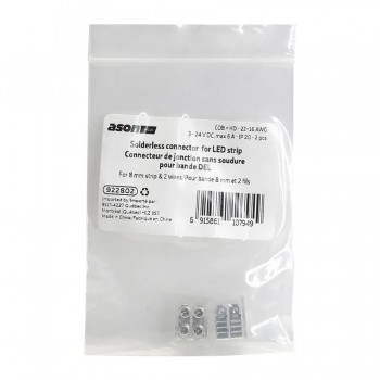 Ason Decor Connecteur de jonction sans soudure pour bande DEL et 2 fils - 8 mm - Paquet de 2