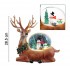 Ason Decor LED Illuminated Christmas Reindeer with Snowman in a Snow Swirl - 28.5 cm