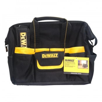 DEWALT Heavy Duty 16" Tool Bag with 33 Storage Pockets - Black and Yellow