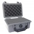 Waterproof Reinforced Polypropylene Case with Foam Interior - 152 mm x 203 mm x 89 mm - Grey