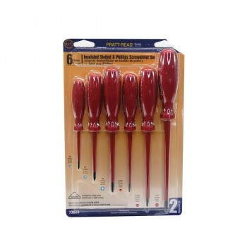 Insulated Flat and Phillips Screwdrivers Set - 1000 V - 6 pieces