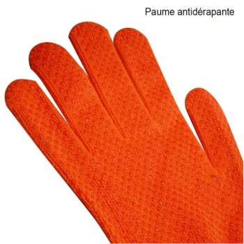 Mossy Oak Gant en tricot avec paume antidérapante - Taille unique - Orange - Paire