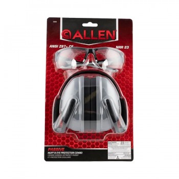 Noise Canceling Ear Muffs and Protectives Glasses Combo Set - 23 dB