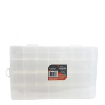 Coffret de rangement avec 28 compartiments amovibles - 37.2 cm X 23.5 cm X 5 cm