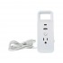 3 in 1 Fast Charge Station with LED Night Light - USB/USB-C and AC Outlet - 12 W - 2.4 A - White or Black