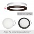 Ason Decor 9 in. Slim Graduated LED Recessed Light - 18 W - 3 CTT - White/Black