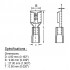 PureVolt Terminal à lame femelle double baril - .375 po. - 16-14 AWG - Bleu - Paquet 10