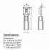 PureVolt Terminal à lame femelle thermorétractable double baril - .187 po. - 22-16 AWG - Rose - Paquet 10