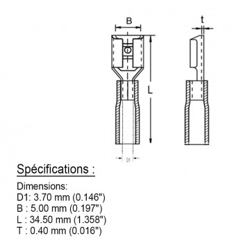 PureVolt Double Crimp Heat Shrink Female Blade Terminal - .187 in. - 12-10 AWG - Yellow - 10-Pack