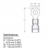 PureVolt Terminal anneau thermorétractable double baril - Vis 1/4 po. - 22-16 AWG - Rose - Paquet 10