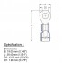 PureVolt Terminal anneau thermorétractable double baril - Vis 1/2 po. - 22-16 AWG - Rose - Paquet 10