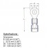 PureVolt Terminal anneau thermorétractable double baril - Vis #4 - 12-10 AWG - Jaune - Paquet 10