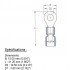 PureVolt Terminal anneau thermorétractable double baril - Vis 3/8 po.- 12-10 AWG - Jaune - Paquet 10