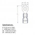 PureVolt Terminal anneau thermorétractable double baril - Vis 1/2 po.- 12-10 AWG - Jaune - Paquet 10