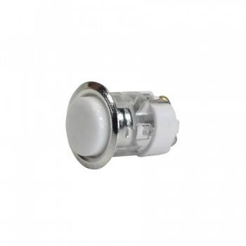 Sonnette filaire à bouton poussoir illuminé - Rond - Argent